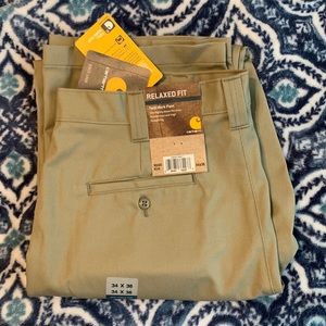 NWT Carhartt Mens Twill Work Pant. Relaxed Fit. 34x36.